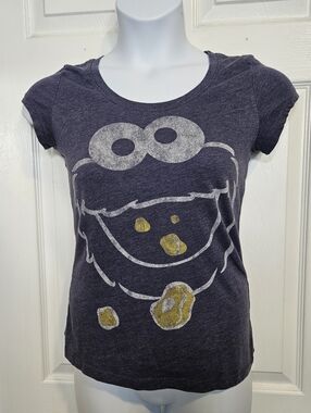 Mighty Fine Juniors Short Sleeve Tee - Cookie Monster XL